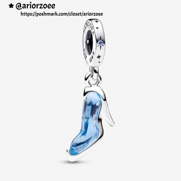 Pandora Disney Cinderella's Glass Slipper Dangle Charm - Picture 1 of 2